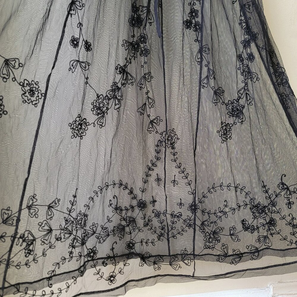 ❝ Victoria's Secret empire waist black mesh maxi length lingerie dress .❀ ݁ ˖ ❞ - Picture 7 of 9